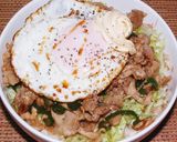 豚猫丼☆かつお醤油味作り方10写真