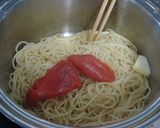 海苔が香るたらこスパ作り方2写真