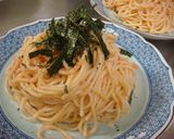 海苔が香るたらこスパ作り方3写真