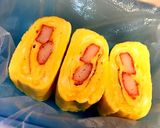 白だしde簡単カニカマ入り卵焼き作り方6写真