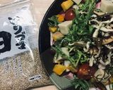 練り胡麻ドレの乾物サラダボウル作り方5写真