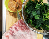 豚肉とほうれん草の味噌ダレ炒め作り方2写真