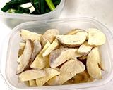 万能焼き肉タレで冷凍ポテト肉巻き作り方1写真