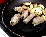万能焼き肉タレで冷凍ポテト肉巻き作り方5写真