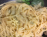 超簡単　豚肉ほうれん草の和風パスタ作り方4写真