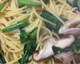 超簡単　豚肉ほうれん草の和風パスタ作り方6写真