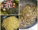 菜の花&ホタルイカのイカスミパスタ作り方7写真