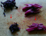 若芽の茎としば漬けのゆかり和え作り方5写真