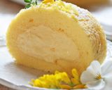 春はミモザのロールケーキⅢ/Lカスタード作り方39写真