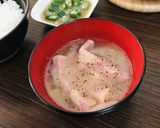 ベーコンと玉葱の汁物作り方11写真