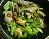 簡単✿小松菜と鶏肉の❀麺つゆソース炒め✿作り方2写真