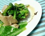 簡単✿小松菜と鶏肉の❀麺つゆソース炒め✿作り方4写真