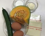 南瓜とゆで卵のサラダ作り方1写真