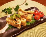 ☆簡単☆梅ひじき納豆の袋焼き作り方12写真