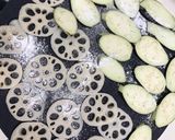 蓮根と茄子のはさみ焼き作り方5写真