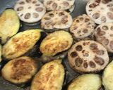 蓮根と茄子のはさみ焼き作り方7写真
