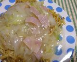 休日ランチに♫簡単ネギ塩あんかけ焼きそば作り方5写真