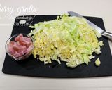 キャベツとベーコンのカレーグラタン。作り方1写真