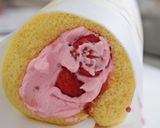 つぶジャム苺のガールズロールケーキ作り方28写真