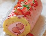 つぶジャム苺のガールズロールケーキ作り方33写真