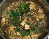 牛肉とごぼうと舞茸の刻み大葉入り味噌煮作り方7写真