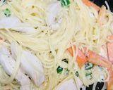 鶏肉とにんじんピーマンの生クリームパスタ作り方3写真