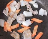 ワンポットパスタ♩豚バラ水菜の和クリーム作り方2写真