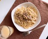 鯖とピクルスのクリームパスタ作り方7写真