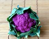 減塩*作り置き*紫カリフラワーの甘酢漬け作り方1写真