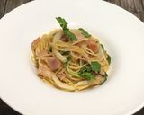 クレソンと玉ねぎのパスタ・バターソース♡作り方10写真