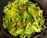 菜の花とちりめんじゃこと豆腐のアヒージョ作り方3写真