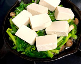 菜の花とちりめんじゃこと豆腐のアヒージョ作り方5写真