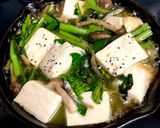 菜の花とちりめんじゃこと豆腐のアヒージョ作り方6写真