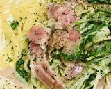 シンプル☆ベーコンと水菜のクリームパスタ作り方4写真