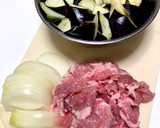 ナスと豚肉のカレー炒め煮作り方1写真
