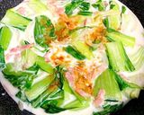 チンゲン菜とベーコンのクリーム煮作り方7写真