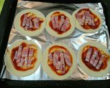 ほうれん草とキノコの餃子の皮ピザ☆作り方4写真