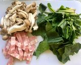 超簡単♪ベーコンときのこのクリームパスタ作り方1写真