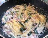 超簡単♪ベーコンときのこのクリームパスタ作り方6写真
