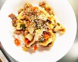 １人ランチ豚豆腐ケチャップ炒め丼レンジ作り方11写真