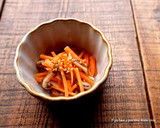レンジで簡単！人参と椎茸のお浸し作り方3写真