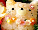 すみっコぐらしねこARIGATOキャラ弁作り方3写真