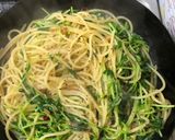 豆苗と小海老のペペロンチーノ作り方5写真