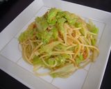 春キャベツと鮭フレークの超簡単パスタ作り方5写真