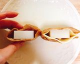 甘辛油揚げと餅チーズサンド♡作り方3写真