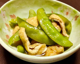 春に〜砂糖えんどうと油揚げの煮物はいかが作り方4写真
