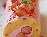 つぶジャム苺のガールズロールケーキ作り方34写真