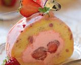 つぶジャム苺のガールズロールケーキ作り方35写真