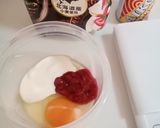 ⚫離乳食後期⚫いちごヨーグルト蒸しパン作り方1写真