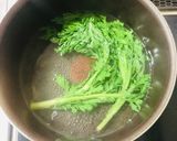 湯葉と春菊の練り胡麻麹和え作り方1写真